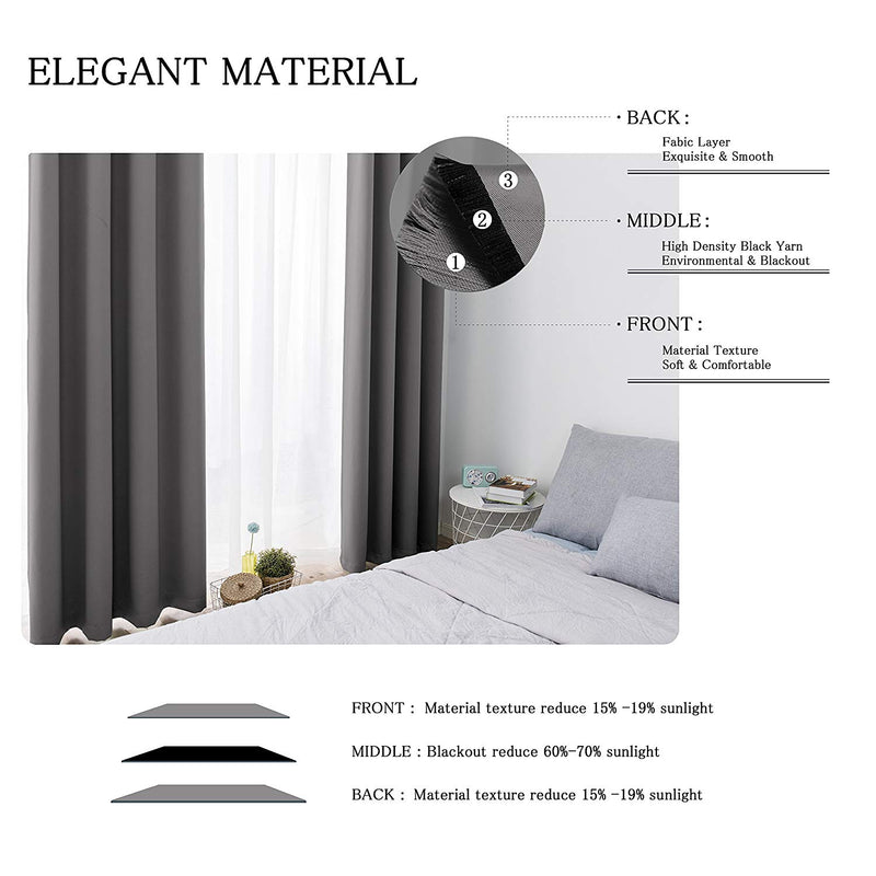 Room Thermal Insulated Blackout Curtains