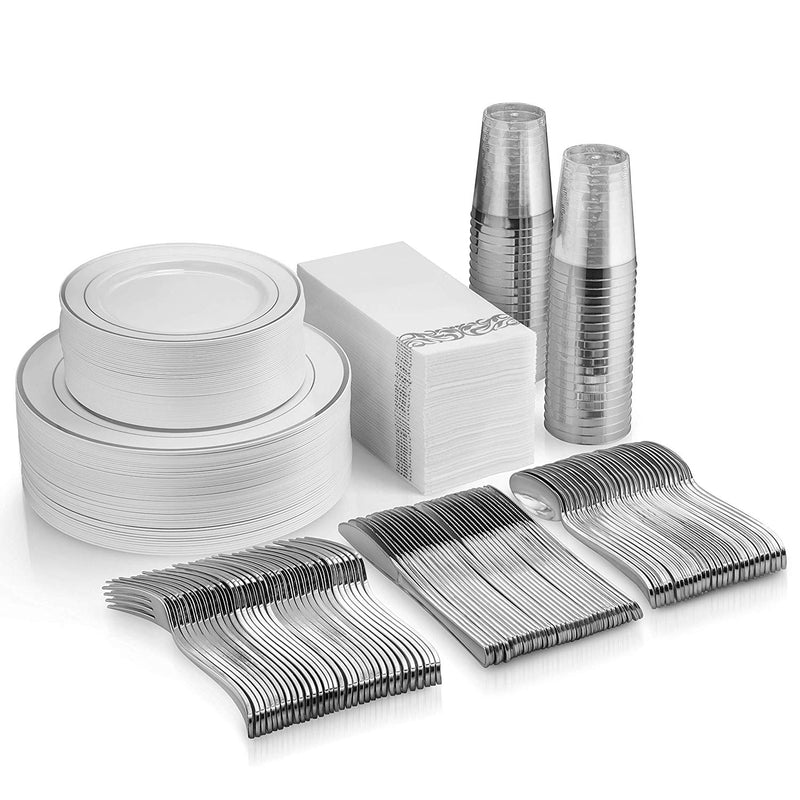 Silver Dinnerware Set